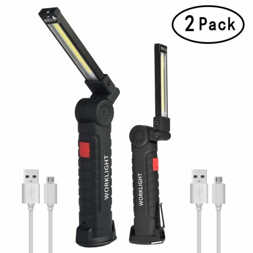  2Pack COB LED Work Light YOUYOUTE USB Rechargeable Pocket LED Light COB