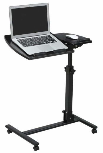  LANGRIA Laptop Rolling Cart Table Height Adjustable Mobile Laptop Stand Desk