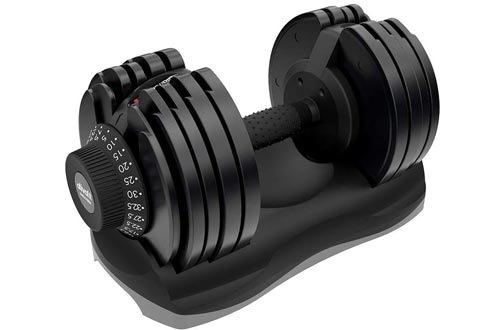 ATIVAFIT Adjustable Dumbbell 71.5 Pounds Fitness Dial Dumbbell with Handle and Weight Plate for Home Gym 1 PCS