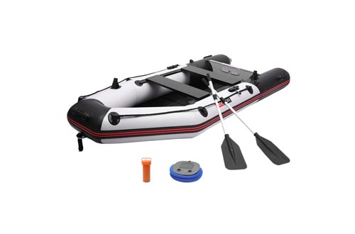 PEXMOR 7.5/10FT Inflatable Dinghy Boat 0.9mm PVC Sport Tender Fishing Raft Dinghy with Trolling Motor Transom,