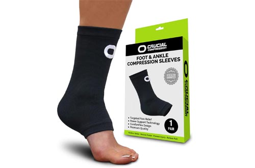 Ankle Brace Compression Support Sleeve (1 Pair) - BEST Ankle Compression Socks