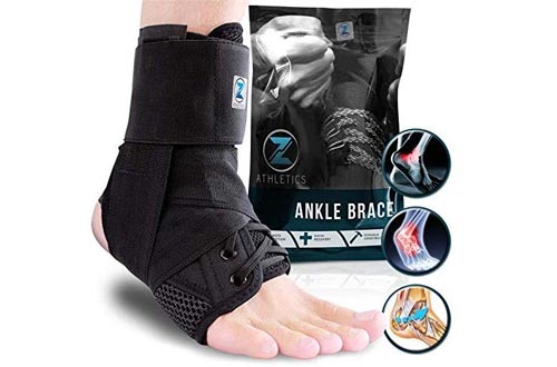 Zenith Ankle Brace, Lace Up Adjustable Support – for Running, Basketball, Injury Recovery, Sprain! Ankle Wrap 