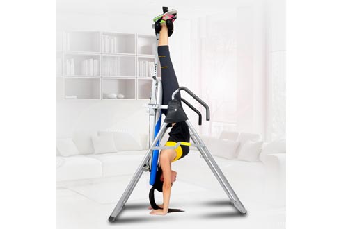 ZENOVA Inversion Table Back Support,Back Therapy Inversion Equipment with Height Adjustment System, Home Gym Gravity Table for Pain Relief