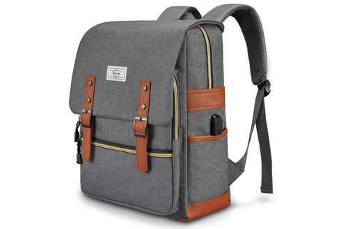 Unisex College Bag Fits up to 15.6’’ Laptop Casual Rucksack Waterproof School Backpack Daypacks (Gray)