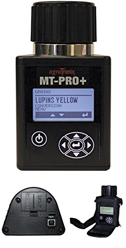 Agratronix MT-PRO + Portable Grain Moisture Tester with Digital Meter Readout and 4 Pack 9v Batteries