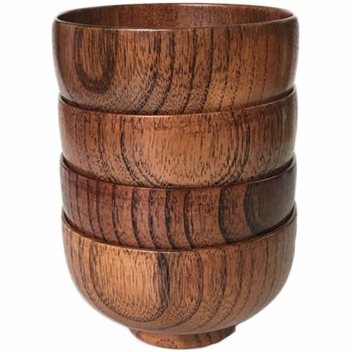  Cospring Set of 4 Solid Wood Bowl