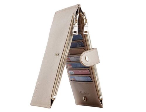 1. Travelambo Womens Walllet RFID Blocking Bifold Multi Card Case Wallet with Zipper Pocket