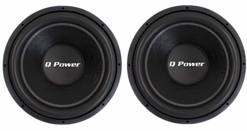 QPower QPF15 15" 2200 Watt Deluxe Series DVC Car Audio Subwoofers Subs (2 Pack)