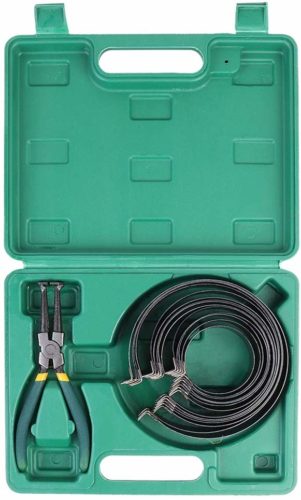 Amon Tech Piston Ring Compressor Cylinder Installer with Plier & 14 Bands Tool Set