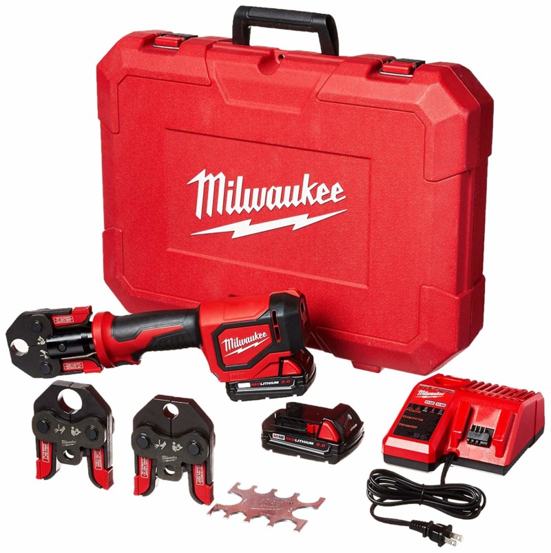 Milwaukee 2674-22C Short Throw Press Tool Kit w/ PEX Crimp Jaws