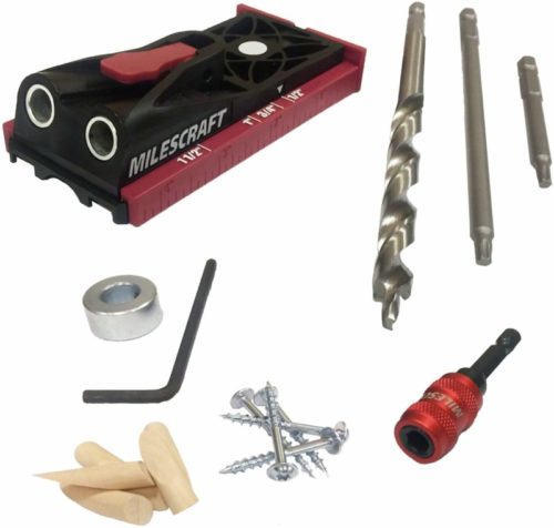 Milescraft 1323 PocketJig200 Kit - Complete Pocket Hole Kit with Jig, Bit, Screws and Drivers