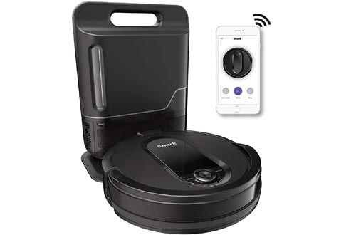 Shark IQ Robot Vacuum with Self-Empty Base and Wi-Fi Home Mapping, with XL Capacity Dust Bin, in Black