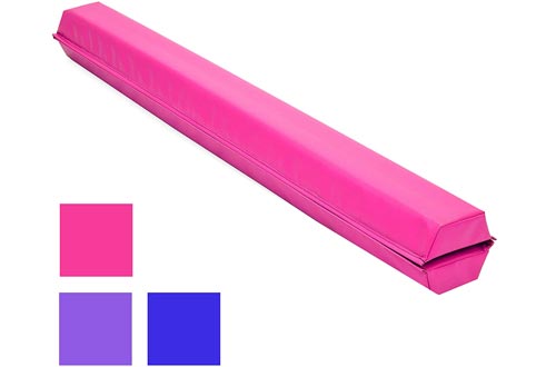 Best Choice Products 9ft Folding Medium-Density Foam Floor Balance Beams for Gymnastic and Tumbling