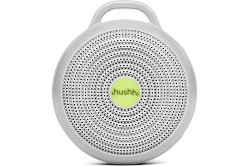 Yogasleep Hushh Portable White Noise Machines for Baby | 3 Soothing, Natural Sounds with Volume Control | Compact for On-the-Go Use & Travel | USB Rechargeable | Baby-Safe Clip & Child Lock