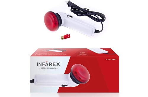 Red Light Therapy Infrared Heating Wand by Infarex, Hand Held Heat Lamp with Replacement Bulb,Muscle Pain Relief, Increased Blood Circulation