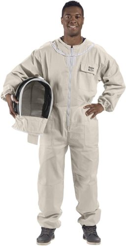Bees & Co U74 Natural Cotton Beekeeper Suit with Fencing Veil