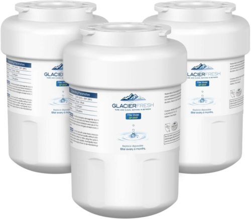 MWF Water Filter Replacement for GE Refrigerator, GLACIER FRESH NSF 42 Certified Cartridges Compatible with GE MWF SmartWater, MWFA, MWFP, GWF, GWFA, Kenmore 9991, 46-9991, HDX FMG-1, WFC1201, 3 Packs