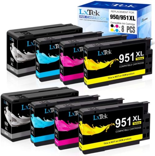 LxTek Compatible Ink Cartridge Replacement for HP 950XL 951XL 950 XL 951 XL to use with OfficeJet PRO 8600 8610 8620 8630 8100 8625 8615 276dw, 8 Pack (2 Black|2 Cyan|2 Magenta|2 Yellow)