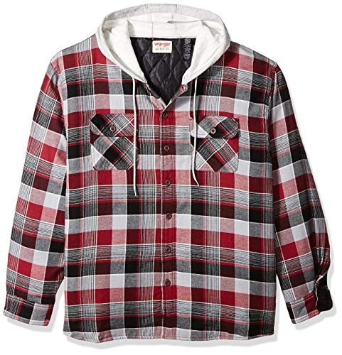 Wrangler-Authentics-Men’s-Long-Sleeve-Quilted-Lined-Flannel-Shirt-Jacket-with-Hood