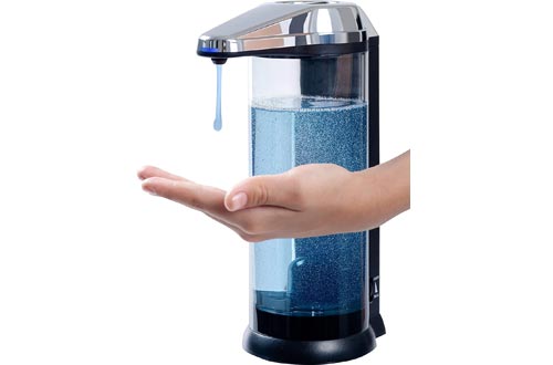 Secura 17oz / 500ml Premium Touchless Battery Operated Electric Automatic Soap Dispensers w/Adjustable Soap Dispensing Volume Control Dial 