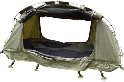 Warm tent 4 Season Off Ground Tent Double-layer Anti-storm Camping Tent Cots Outdoor Fishing Bed For 1 Person Winter Fishing Travel Camping Waterproof simple tent ( Color : Green , Size : 208X85X30CM )