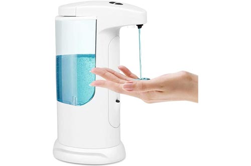 mixigoo Automatic Touchless Foam Soap Dispensers - 14 OZ Liquid Dispensers 3 Adjustable Dispensing Volume, IP65 Waterproof, Electric Soap Dispensers for Kids,Adults, Kitchen
