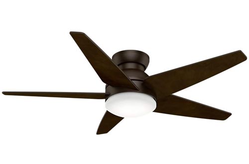Casablanca Indoor Low Profile Ceiling Fans with LED Light and wall control - Isotope 52 inch, Cocoa, 59356