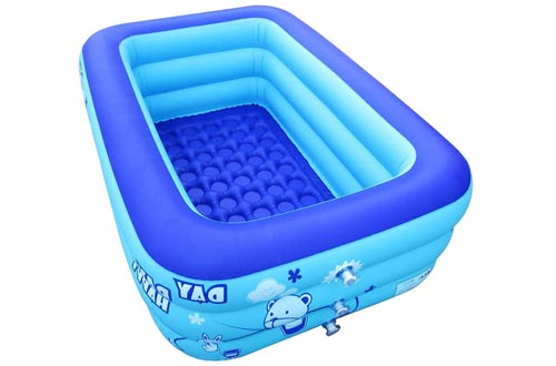 ECOiNVA Inflatable Swimming Pool Bathtubs Hot Tubs with Electric Air Pump (150cm)