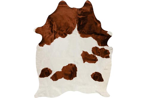 A-STAR Western Brown Cowhide Rugs - Best Cow Hides Area Rugs (5 x 4 )