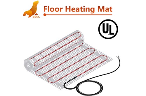 SEAL 70 sqft 120V Radiant Floor Heating Mats for Ceramic, Tile, Mortar, Easy to Install Self-adhesive Floor Heating System Kit