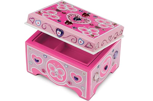 Melissa & Doug Created by Me! Jewelry Boxes Wooden Craft Kit - The Original (Great Gift for Girls and Boys – Best for 4, 5, 6, 7 and 8 Year Olds)
