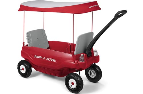 Radio Flyer Deluxe All-Terrain Family Wagon Ride On, Red