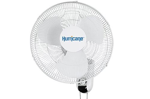 HURRICANE HGC736503 Classic Series Oscillating Wall Mount Fans, 16-Inch, White