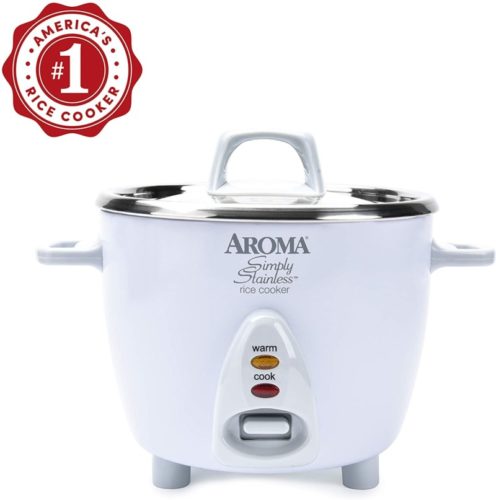 Aroma Simply Stainless Rice Cooker, White