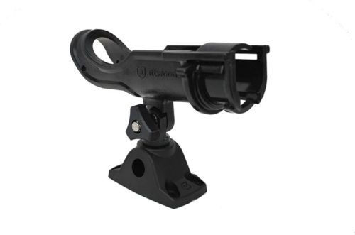 Attwood 3005.0185 5009-4 Heavy Duty Adjustable Rod Holder with Combo Mount, Black Finish