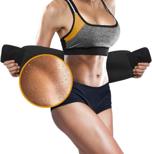 Perfotek Waist Trimmer Belt, Sweat Wrap, Low Back and Lumbar Support with Sauna Suit Effect, Abdominal Trainer