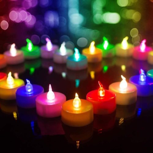 Beichi-Color-Changing-LED-Tea-Lights-Bulk-Set-of-24-Flameless-Tealight-Candles-with-Colorful-Lights-Battery-Operated-Colored-Fake-Candles-No-Flickering-Light-White-Base