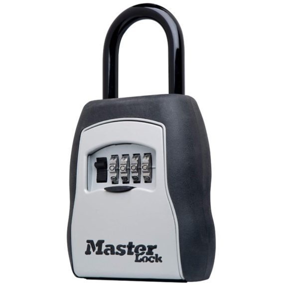 10. Master Lock 5400D Set Your Own Combination Portable Lock Box, 5 Key Capacity, Black