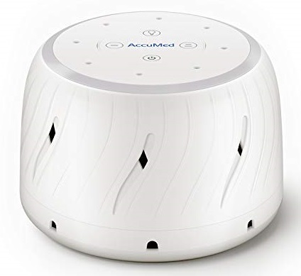 12. AccuMed White Noise Machine for Sleeping, Baby, with Natural Fan, Night Light