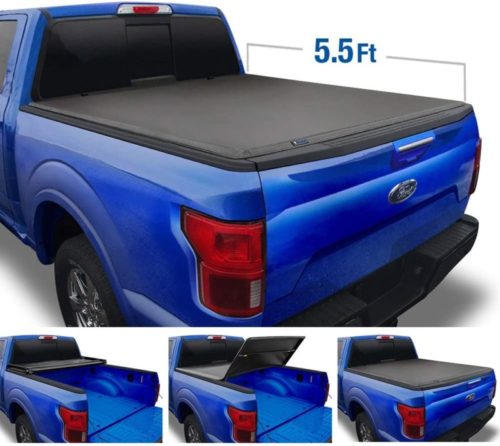 Tyger Auto T3 Soft Tri-Fold Truck Bed Tonneau Cover for 2015-2021 Ford F-150 Styleside 5.5' Bed TG-BC3F1041