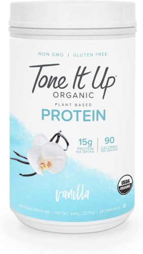 Tone It Up Organic Vegan Chocolate Protein Powder for Women | 100% Pea Protein Sugar Free Gluten Free | 15g of Protein | Kosher Non GMO | 1.54lbs