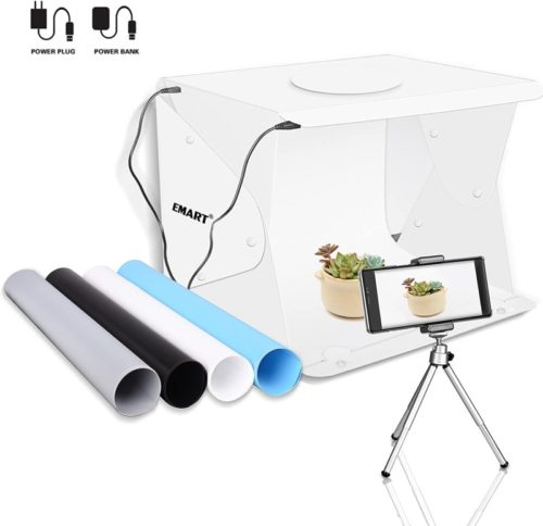 Emart 14" x 16" Photography Table Top Light Box 52 LED Portable Photo Studio Shooting Tent