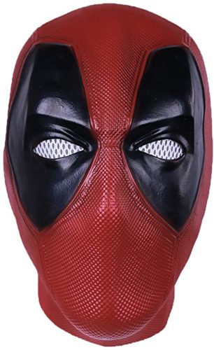 Mens Superhero DP Mask Halloween Cosplay Costume Accessories PVC Knit Latex Mask