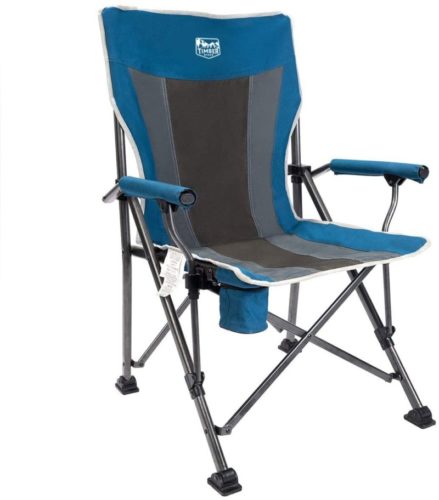 Timber-Ridge-Camping-Chair-400lbs-Folding-Padded-Hard-Arm-Chair-High-Back-Lawn-Chair-Ergonomic-Heavy-Duty-with-Cup-Holder-for-Camp-Fishing-Hiking-Outdoor-Carry-Bag-Included