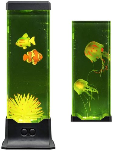 Multi Color Electric LED Lava Night Lamp - Fish Aquarium Mood Decorative Light -Fantastic Holiday Birthday Gift for Kids Family Friend her or him…