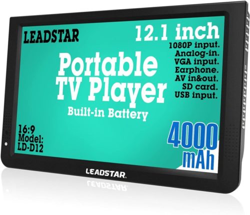 12-Inch-Portable-Digital-ATSC-TFT-HD-Screen-Freeview-LED-TV-for-CarCaravanCampingOutdoor-or-Kitchen.Built-in-Battery-Television-Monitor-with-Multimedia-Player-Support-USB-Card-LEADSTAR