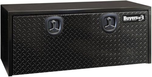 Buyers Products Black Steel Underbody Truck Box w/ Aluminum Door (18X18X48 Inch)