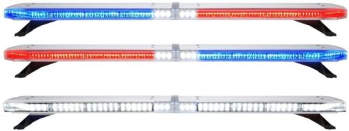 Whelen, Legacy LED Light Bar, Three Color, Trio, Red/Blue with White Illumination Front and Rear Corners, Red/Amber/White Driver Rear Inboard and Blue/Amber/White Passenger Inboard, 54 inches