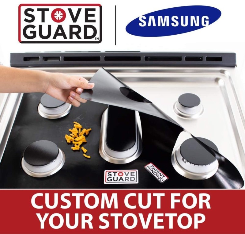 Samsung Stove Protectors - Stove Top Protector for Samsung Gas Ranges - Ultra Thin Easy Clean Stove Liner