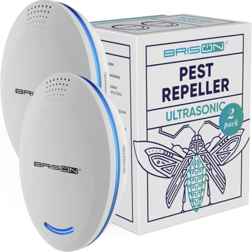 Ultrasonic Pest Repeller Plug-in Control Electronic Insect Repellent Gets Rid Mosquito Bed Bugs Roach Spiders Fleas Mice Ants Fruit Fly [2-Pack]